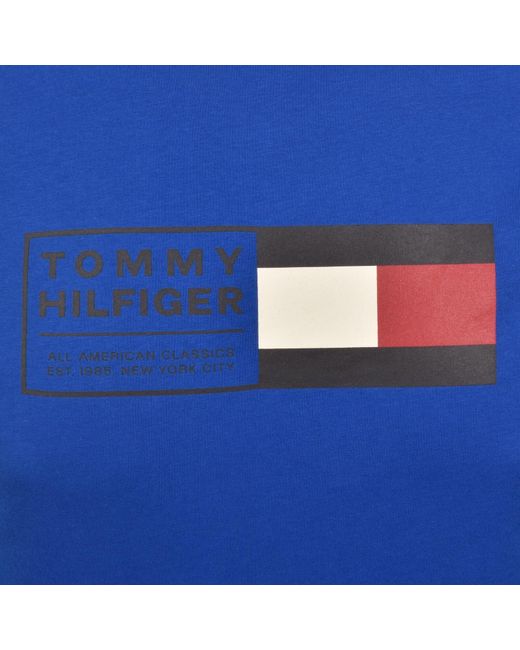 Tommy Hilfiger Blue Brand Love Text Box T Shirt for men