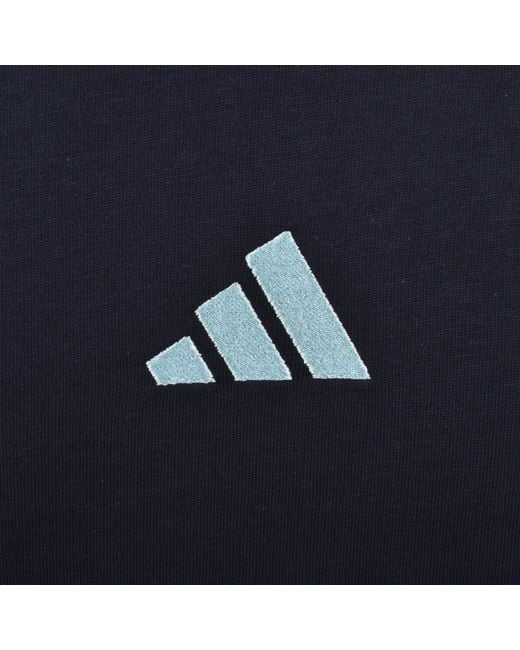 Adidas Blue 3 Stripes T Shirt for men
