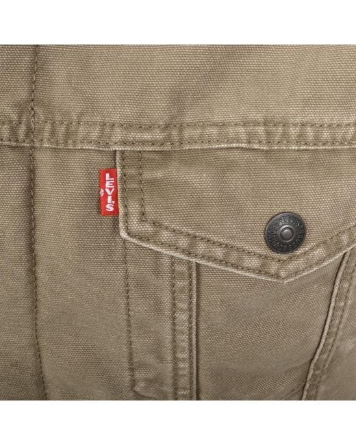 Levi's Green Sherpa Trucker Denim Jacket for men