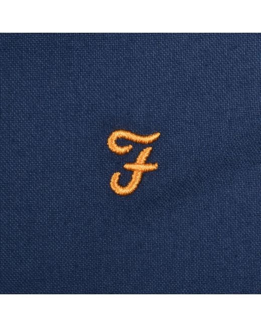 Farah Blue Farah Brewer Slim Fit Shirt Aegean for men