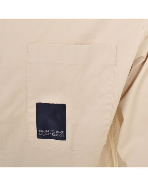 Armani Exchange Natural Long Sleeve Overshirt for men