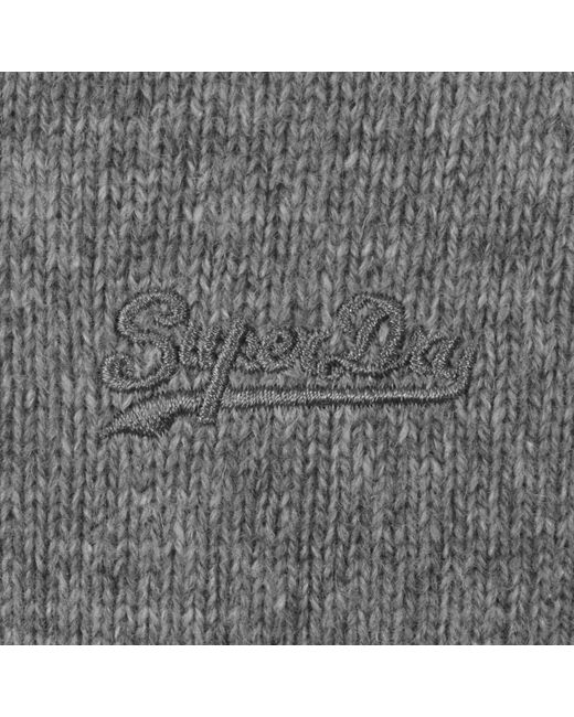 Superdry Gray Wool Blend Knit Jumper for men
