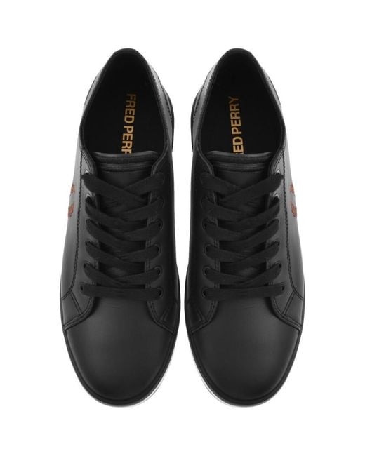 Fred Perry Black Kingston Leather Trainers for men