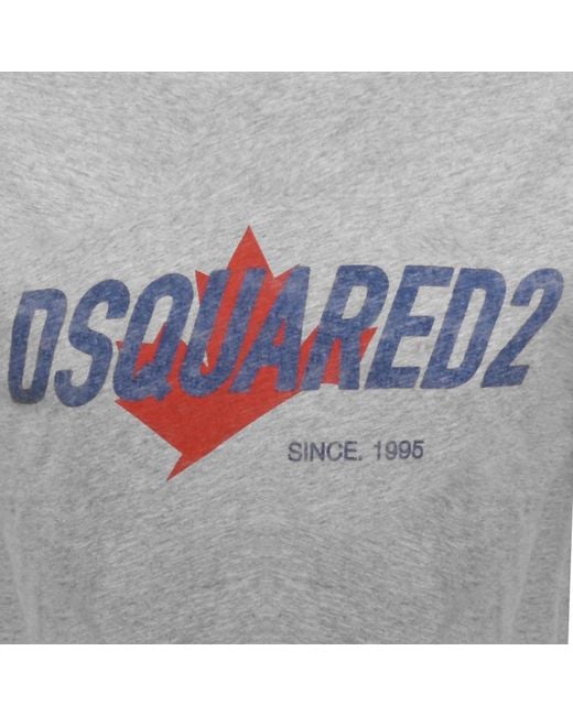 DSquared² Gray Loose Fit T Shirt for men