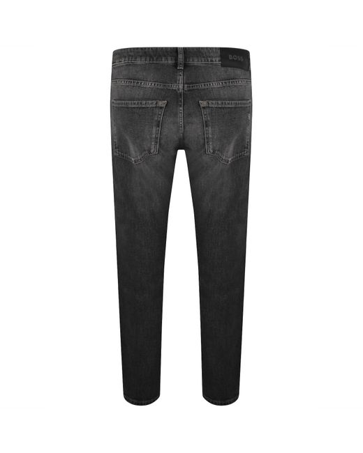 BOSS BUSINESS Gray Boss C Delaware Slim Fit Jeans Dark for men
