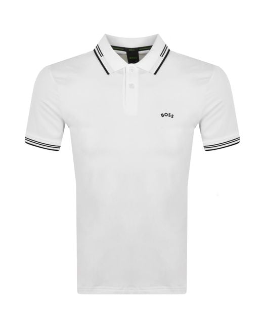 Boss White Boss Paul Curved Polo T Shirt for men