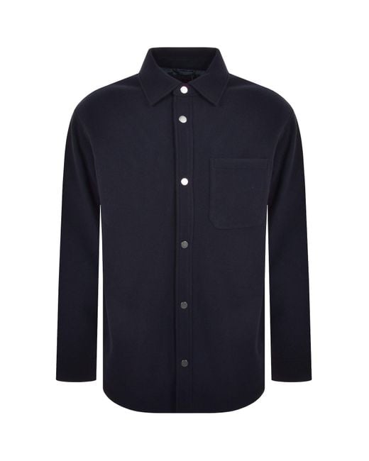 ARMANI EXCHANGE Blue Padded Press Stud Jacket for men