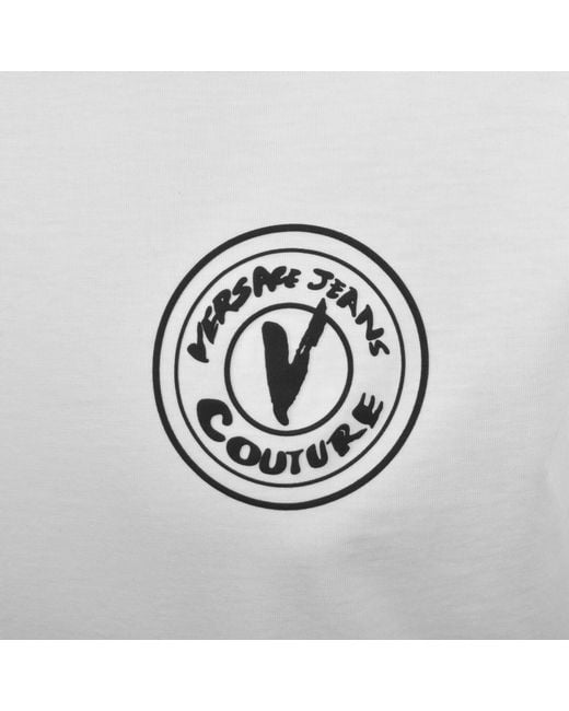 Versace Jeans White Couture Logo T Shirt for men