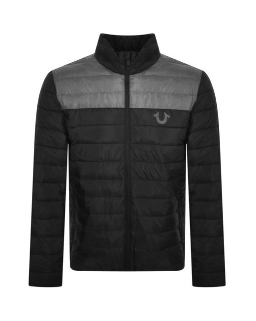 True Religion Synthetic Light Puffer Jacket in Black for Men Lyst