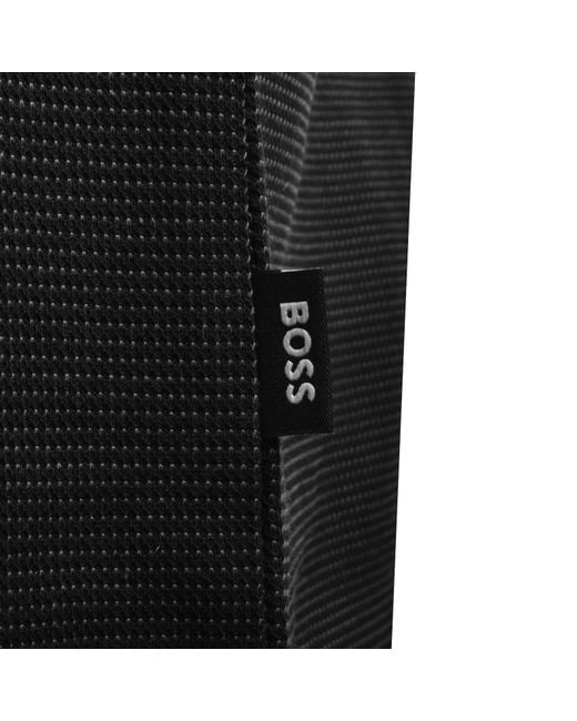 BOSS BUSINESS Black Boss H Sidney 80 Quarter Zip Sweatshirt for men