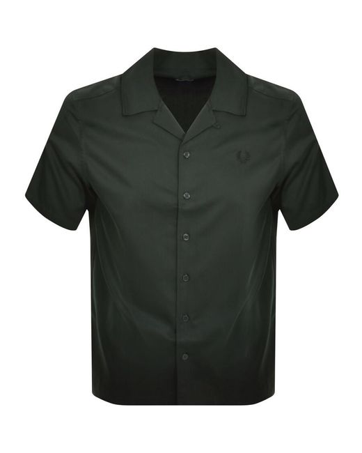 Fred Perry Green Ombre Revere Collar Shirt for men