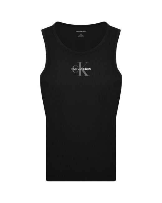 Calvin Klein Black Jeans Monologo Vest for men