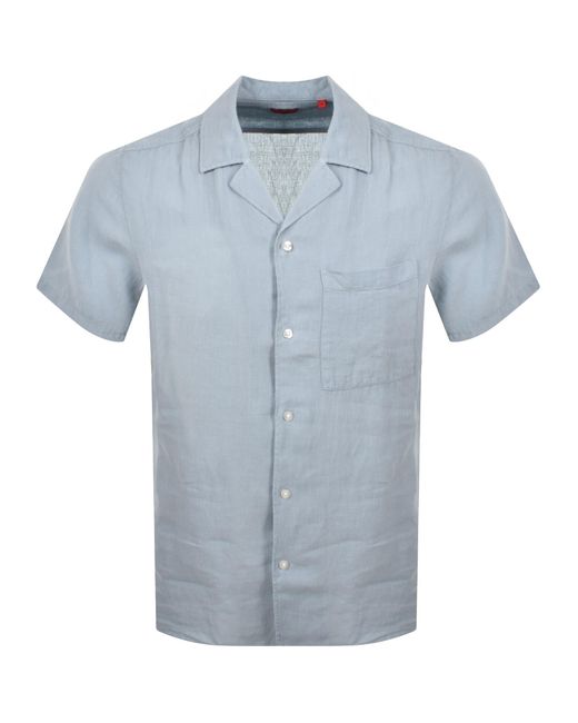 HUGO Blue Ellino Straight Fit Shirt for men
