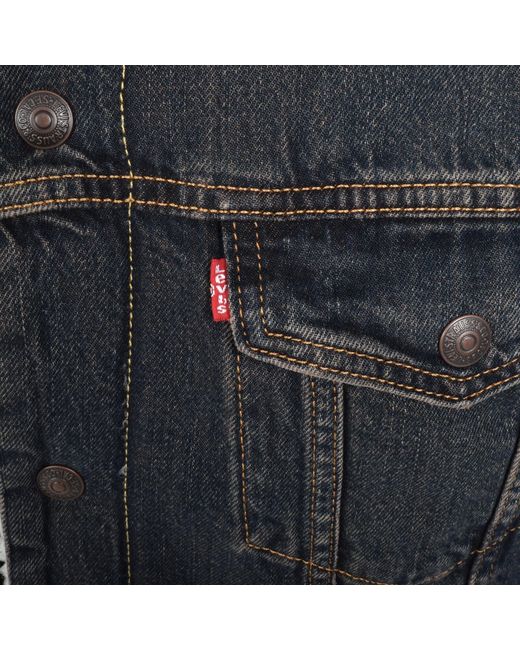 Levi's Black Sherpa Trucker Jacket Denim for men