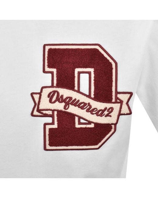 DSquared² White Loose Fit T Shirt for men
