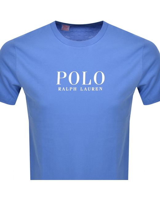 Ralph Lauren Blue Logo Crew Neck T Shirt for men