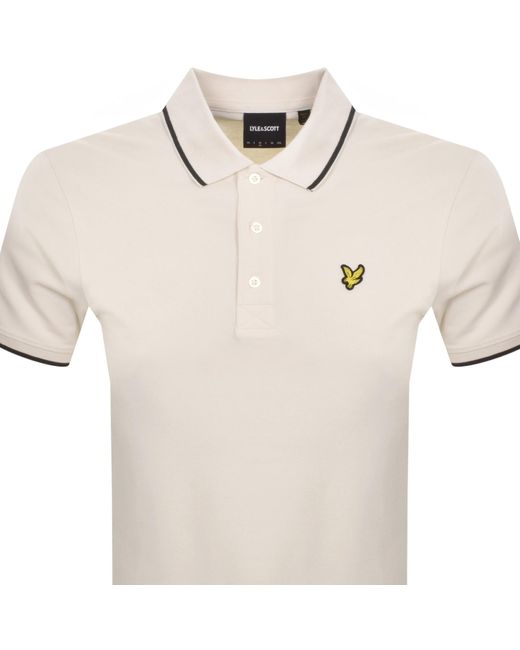 Lyle & Scott Natural Tipped Polo T Shirt for men