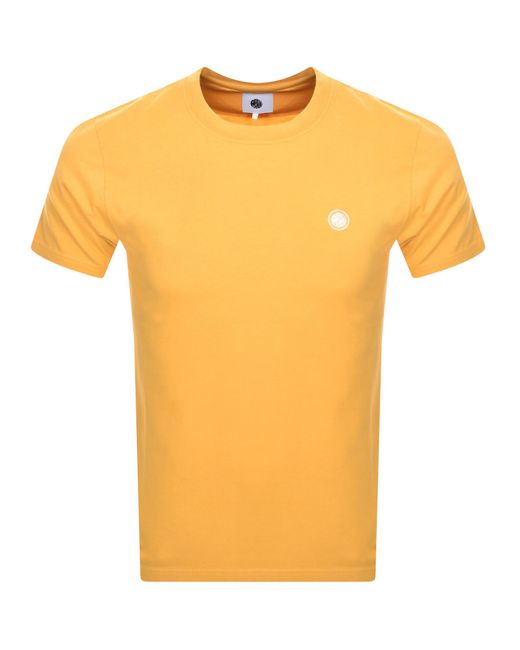 Pretty Green Orange Mitchell Crew Neck T Shirt for men