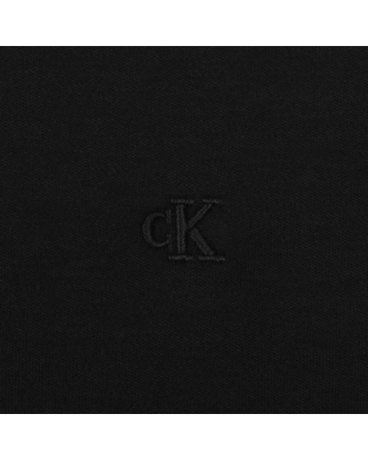 Calvin Klein Black Long Sleeve Interlock T Shirt for men