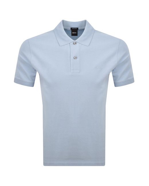BOSS BUSINESS Blue Boss Pallas Polo T Shirt Light for men