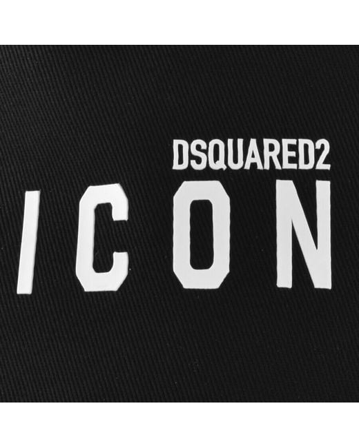 DSquared² Black Logo Bucket Hat for men
