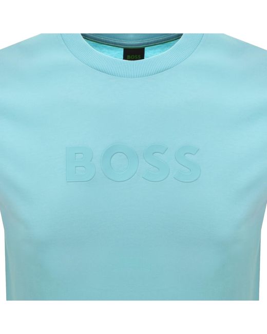 Boss Blue Boss Silicon Logo T Shirt for men
