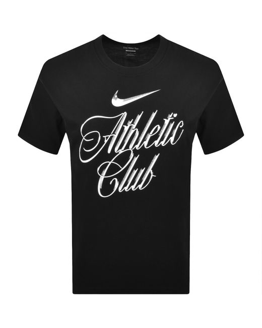 Nike Black Loose Fit Script T Shirt for men