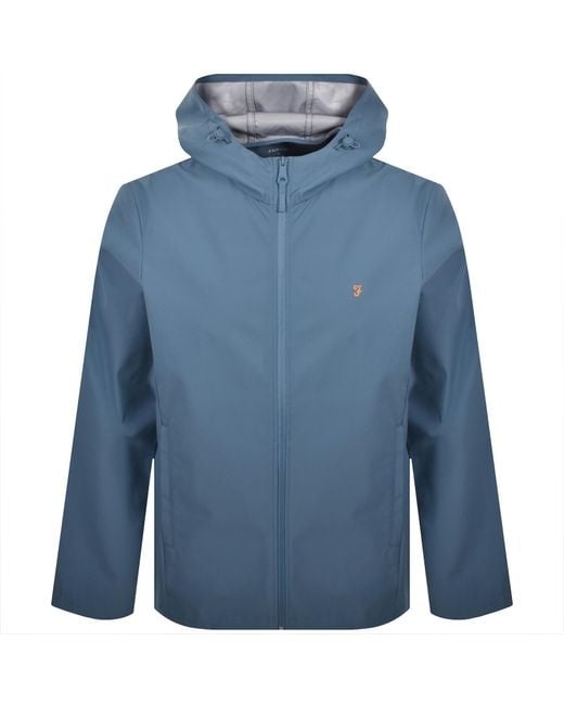 Farah Blue Farah Rhodes Hooded Jacket for men