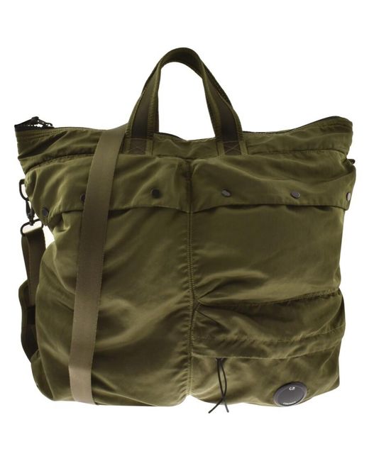 C P Company Green Cp Company goggle Tote Bag for men