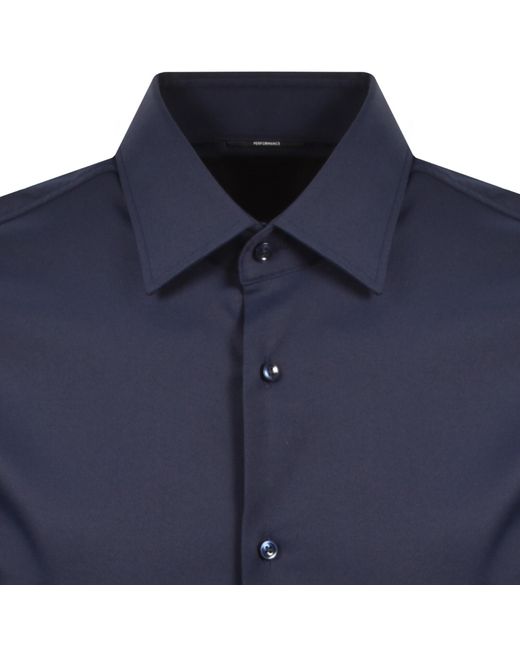 BOSS BUSINESS Blue Boss P Hank Kent Slim Fit Shirt Dark for men