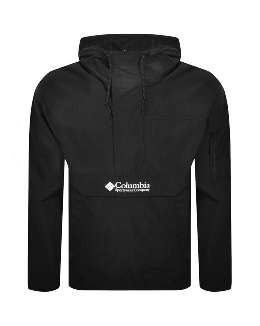 Columbia Black Windbreaker Anorak Jacket for men