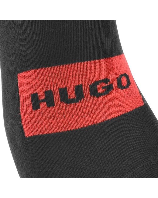 HUGO Black 3 Pack Trainer Socks for men