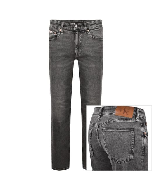 Calvin Klein Gray Jeans Slim Fit Jeans for men