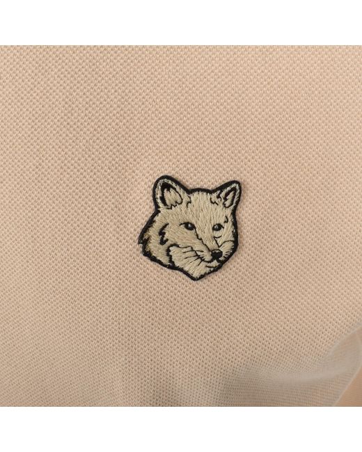 Maison Kitsuné Natural Fox Head Polo T Shirt for men