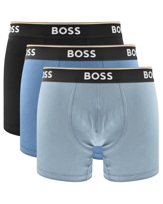 BOSS BUSINESS Blue Boss Underwear 3 Pack Power Boxer Briefs for men
