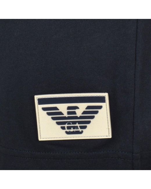 Armani Blue Emporio Lounge Logo Shorts for men