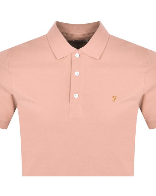 Farah Pink Blanes Polo T Shirt for men