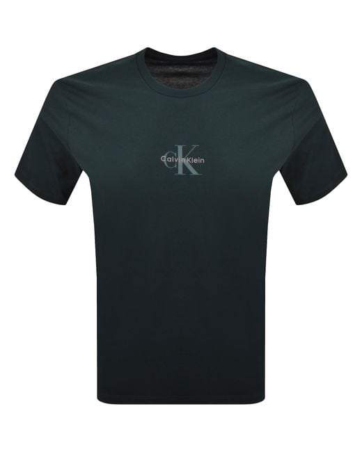 Calvin Klein Green Jeans Monologo T Shirt Nearly for men