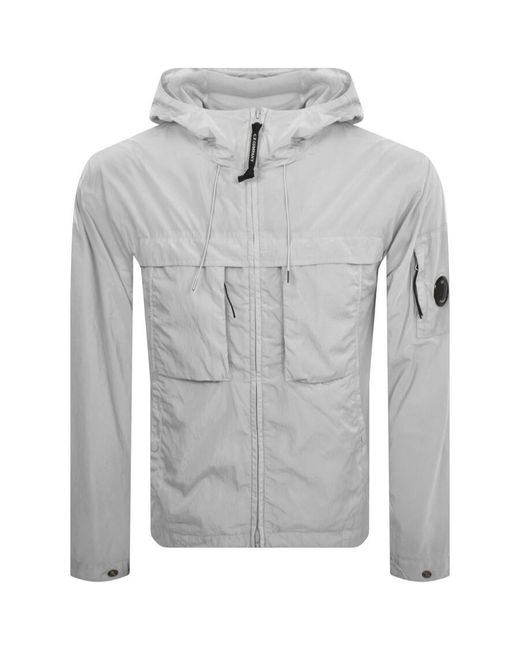 C P Company Gray Cp Company Chrome R Hooded Jacket for men