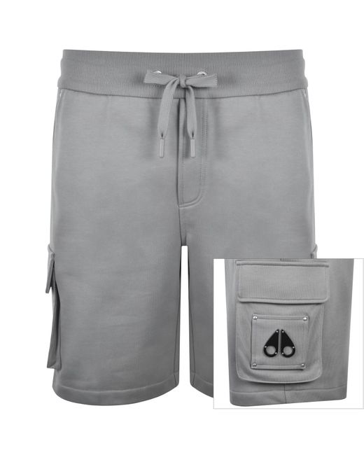 Moose Knuckles Gray Hartsfield Cargo Shorts for men