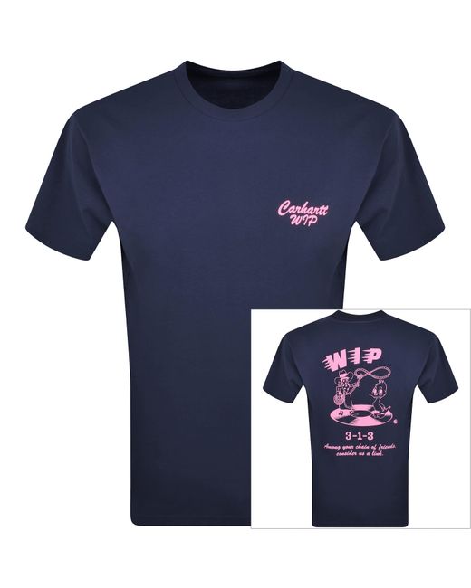 Carhartt Blue Friendship T Shirt for men
