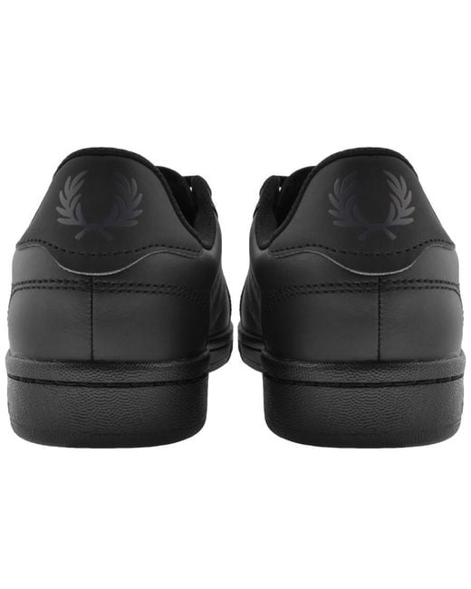 Fred Perry Black B721 Leather Trainers for men