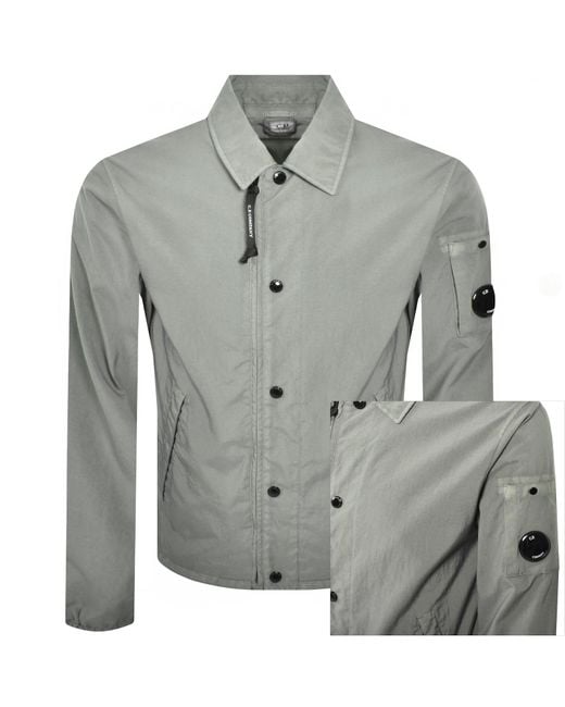 C P Company Gray Cp Company Taylon P Zipped Overshirt for men