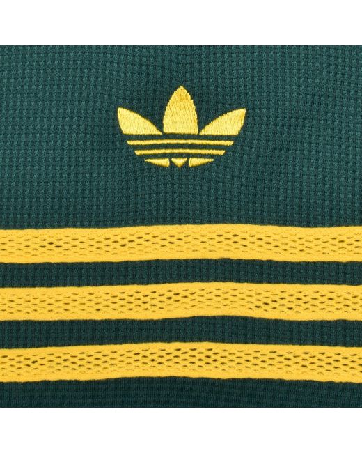 Adidas Originals Green Chest Stripe Polo for men