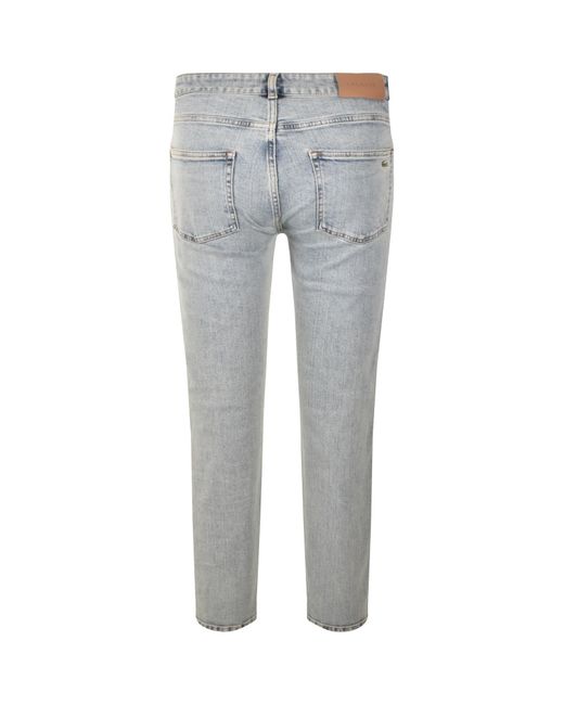 Lacoste Gray Slim Fit Light Wash Jeans for men