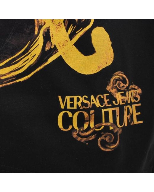 Versace Black Couture Baroque Slim T Shirt for men
