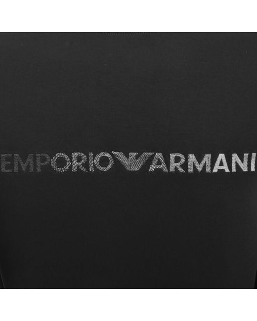 Armani Black Emporio Crew Neck Logo Sweatshirt for men