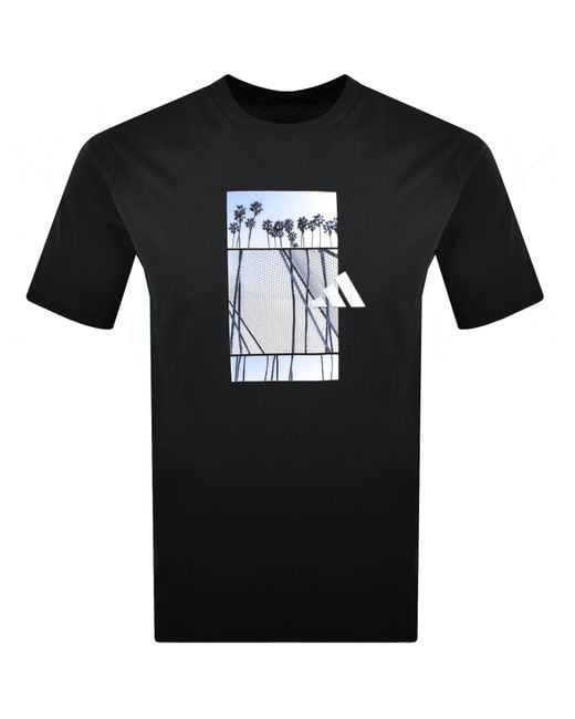 Adidas Black Elevated Loose Fit T Shirt for men