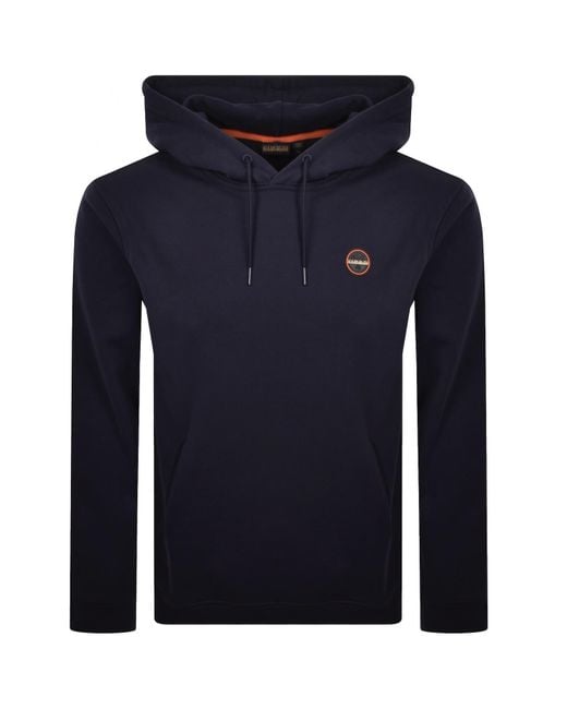 Napapijri Blue B Badge Hoodie for men