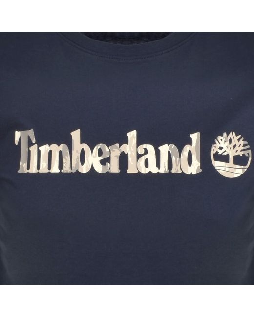 Timberland Blue Logo T Shirt for men